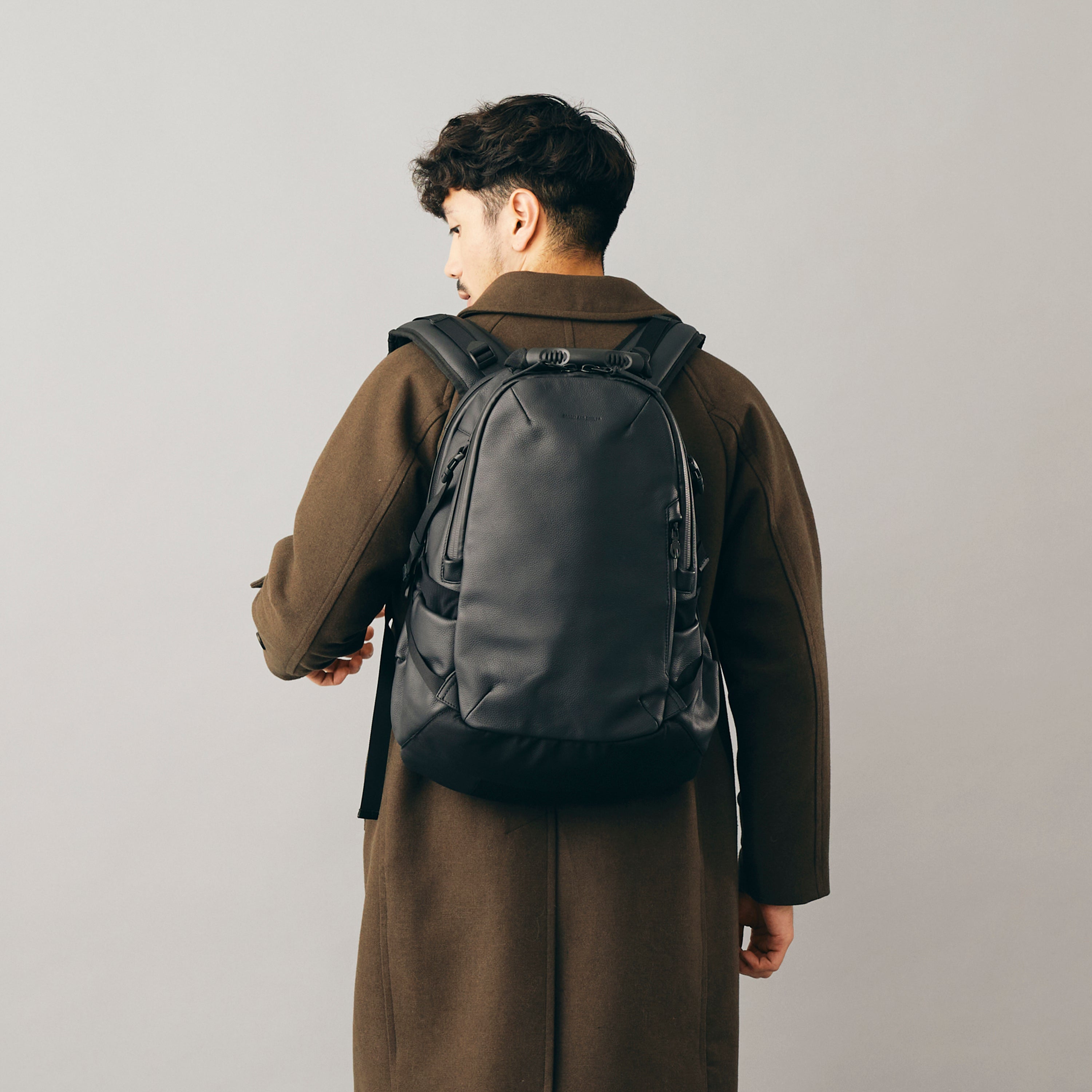 BROSKI AND SUPPLY◇リュック/レザー/BLK-